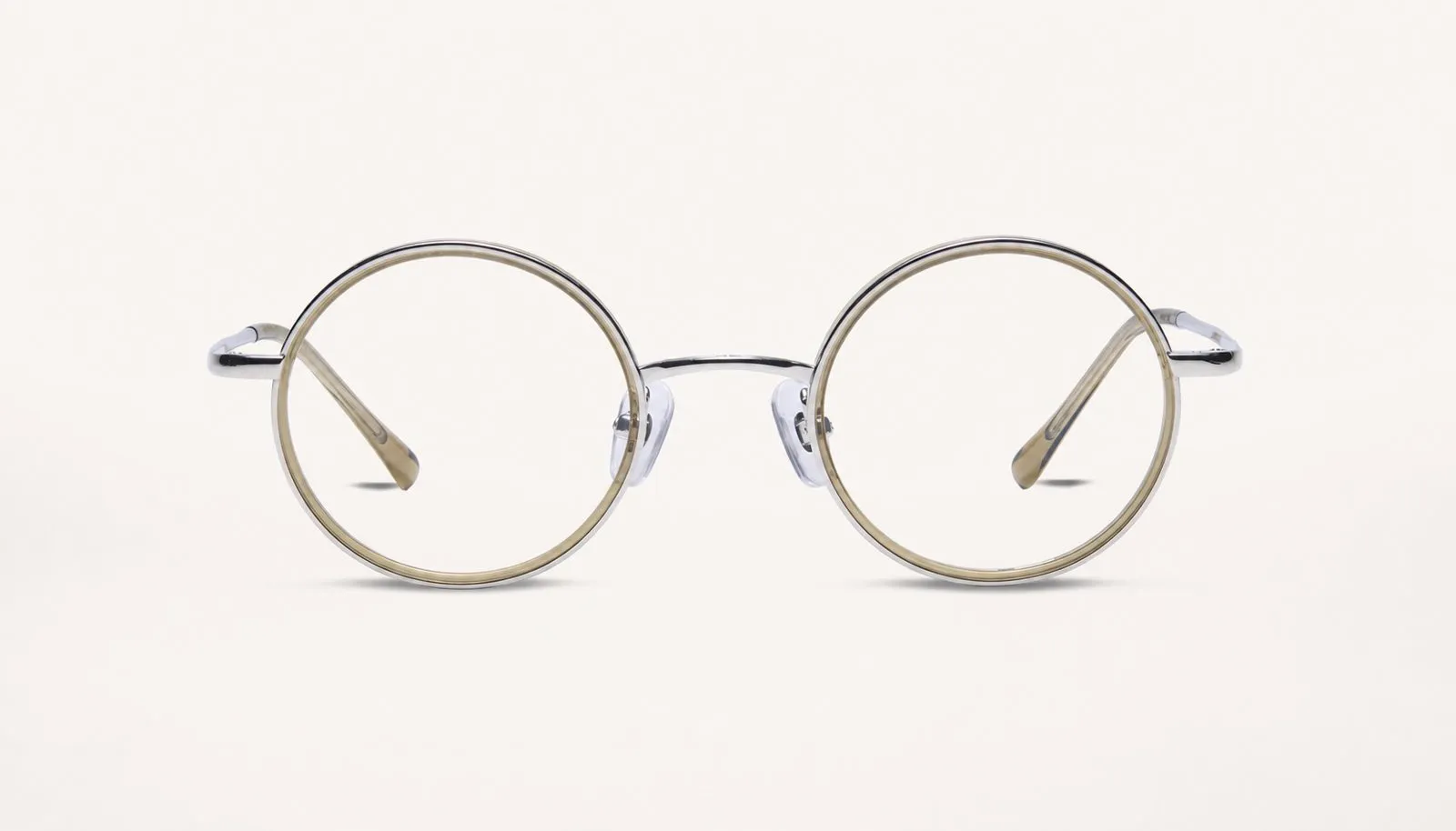 Round metal optical frame.