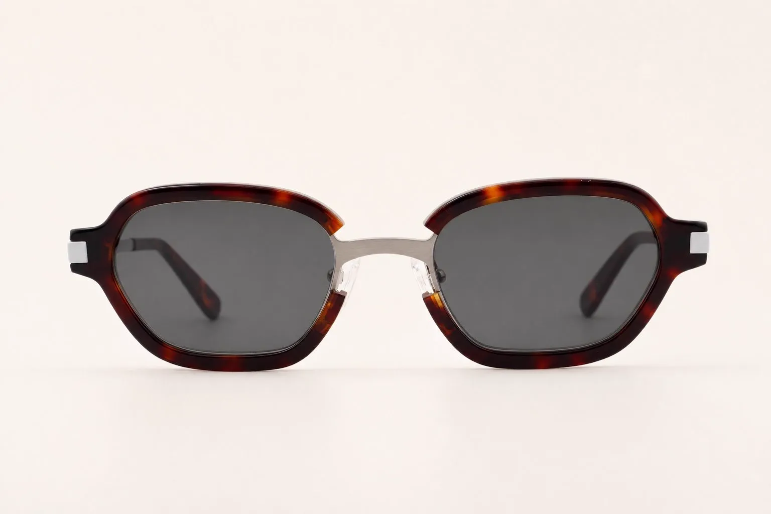 Dark angular sun frame, front view.